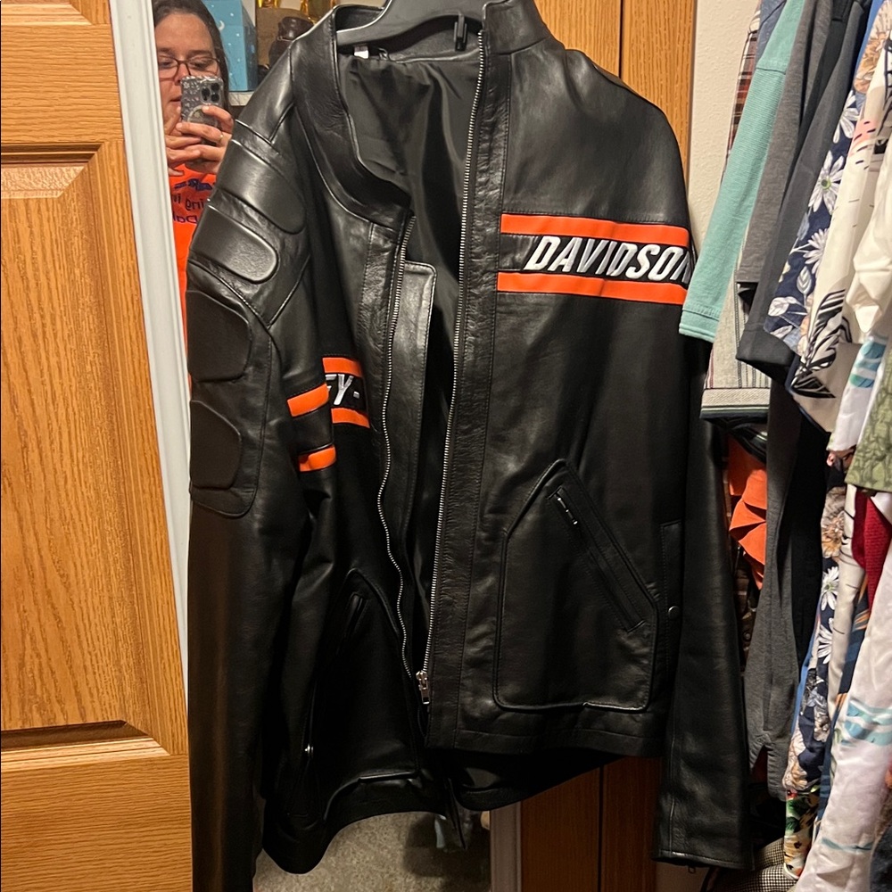 Faux leather Harley Davidson jacket
